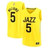 Cody Williams Utah Jazz 2024 NBA Draft Fast Break Player Jersey Icon Edition Yellow