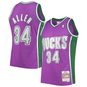 Ray Allen Milwaukee Bucks 2001/02 Hardwood Classics Swingman Jersey Purple