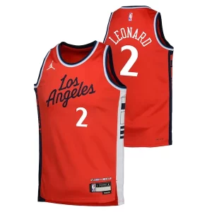 Kawhi Leonard LA Clippers Jordan Brand Youth Swingman Jersey Statement Edition Red