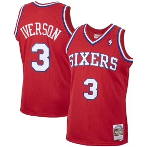 Allen Iverson Philadelphia 76ers 2001/02 Hardwood Classics Swingman Jersey Red