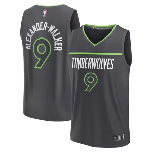 Nickeil Alexander-Walker Minnesota Timberwolves Youth Fast Break Replica Player Jersey Statement Edition Black