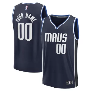 Dallas Mavericks Custom Fast Break Jersey Statement Edition Navy/Blue