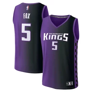De'Aaron Fox Sacramento Kings Fast Break Replica Player Jersey Statement Edition Purple