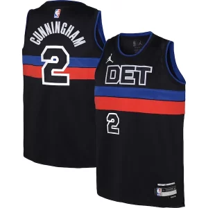 Cade Cunningham Detroit Pistons Jordan Brand Youth Swingman Jersey Statement Edition Black