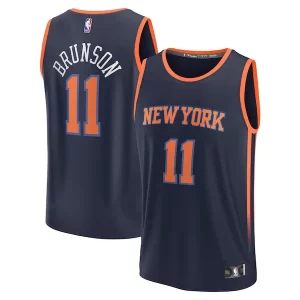 Jalen Brunson New York Knicks Youth Fast Break Replica Player Jersey Statement Edition Navy