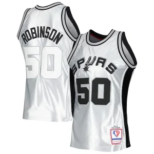 David Robinson San Antonio Spurs 1998/99 Hardwood Classics 75th Anniversary Swingman Jersey Platinum