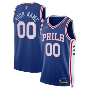 Philadelphia 76ers Nike 2021/22 Diamond Swingman Custom Jersey Icon Edition Royal