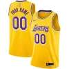 Los Angeles Lakers Nike Custom Swingman Jersey Gold Icon Edition