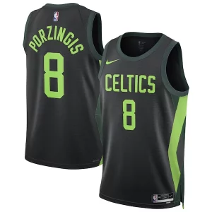 Kristaps Porzingis Boston Celtics Nike Unisex 2024/25 Swingman Player Jersey City Edition Black
