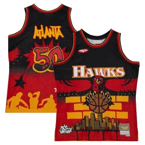 Atlanta Hawks x Tats Cru Hardwood Classics Fashion Jersey Black