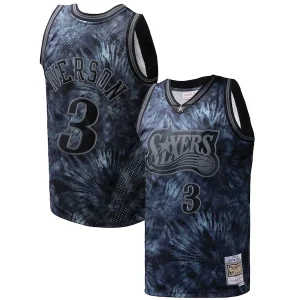 Allen Iverson Philadelphia 76ers Hardwood Classics 1997/98 Tie-Dye Swingman Jersey Black