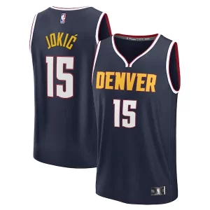 Nikola Jokic Denver Nuggets Fast Break Replica Player Jersey Icon Edition Navy