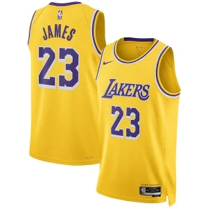 LeBron James Los Angeles Lakers Nike Unisex Swingman Jersey Icon Edition Gold/White