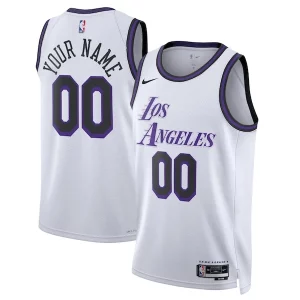 Los Angeles Lakers Nike Unisex 2022/23 Swingman Custom Jersey City Edition White