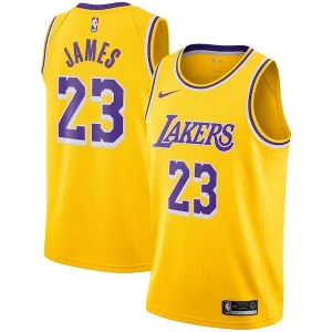 LeBron James Los Angeles Lakers Nike Swingman Player Jersey Gold Icon Edition