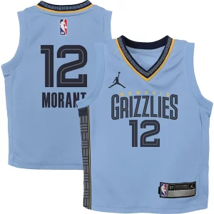 Ja Morant Memphis Grizzlies Jordan Brand Preschool 2022/23 Statement Edition Jersey Light Blue