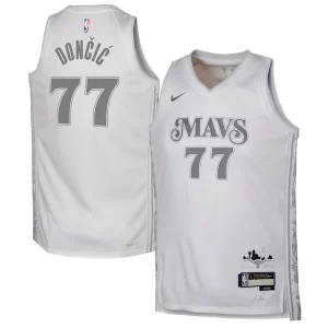 Luka Dončić Dallas Mavericks Nike Youth 2024/25 Swingman Player Jersey City Edition White
