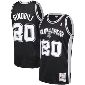 Manu Ginobili San Antonio Spurs 2002-03 Hardwood Classics Player Swingman Jersey Black