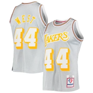 Jerry West Los Angeles Lakers 75th Anniversary 1971/72 Hardwood Classics Swingman Jersey Silver