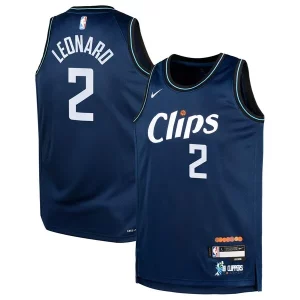 Kawhi Leonard LA Clippers Nike Youth Swingman Replica Jersey City Edition Navy