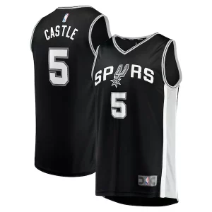 Stephon Castle San Antonio Spurs 2024 NBA Draft Fast Break Player Jersey Icon Edition Black