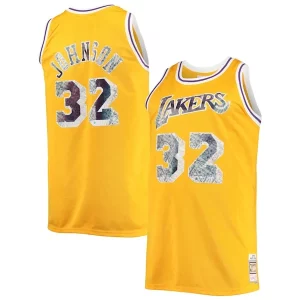 Magic Johnson Los Angeles Lakers Big & Tall 1984/85 NBA 75th Anniversary Diamond Swingman Jersey Gold