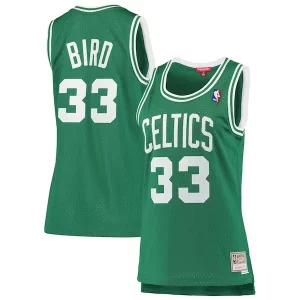 Larry Bird Boston Celtics Women's 1985-86 Hardwood Classics Swingman Jersey Kelly Green