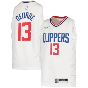 Paul George LA Clippers Nike Youth 2020/21 Swingman Jersey Association Edition White
