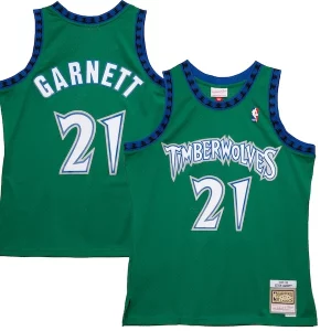 Kevin Garnett Minnesota Timberwolves 1997/98 Hardwood Classics Reload 2.0 Swingman Jersey Green