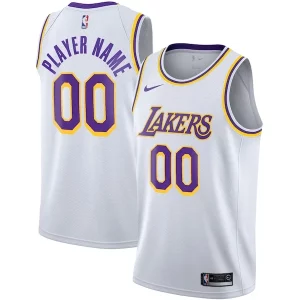 Los Angeles Lakers Nike 2020/21 Swingman Custom Jersey Association Edition White