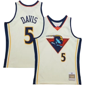 Baron Davis Golden State Warriors Chainstitch Swingman Jersey Cream