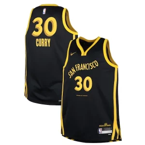 Stephen Curry Golden State Warriors Nike Youth Swingman Replica Jersey City Edition Black