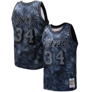 Shaquille O'Neal Los Angeles Lakers Hardwood Classics 1996/97 Tie-Dye Swingman Jersey Black