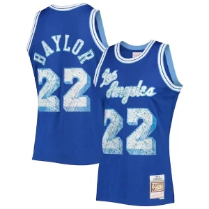 Elgin Baylor Los Angeles Lakers 1996/97 Hardwood Classics NBA 75th Anniversary Diamond Swingman Jersey Royal