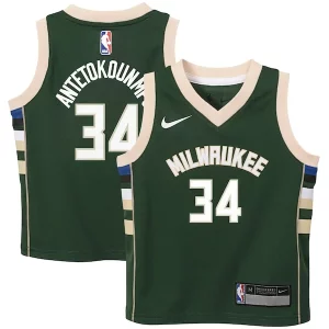 Giannis Antetokounmpo Milwaukee Bucks Nike Preschool Swingman Player Jersey Icon Edition Hunter Green