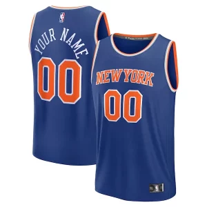 New York Knicks Custom Fast Break Jersey Blue Icon Edition