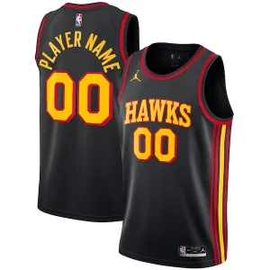Atlanta Hawks Jordan Brand Swingman Custom Jersey Statement Edition Black