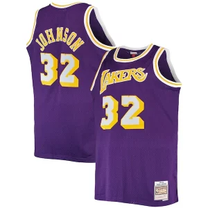 Magic Johnson Los Angeles Lakers Big & Tall 1984/85 Hardwood Classics Swingman Jersey Purple