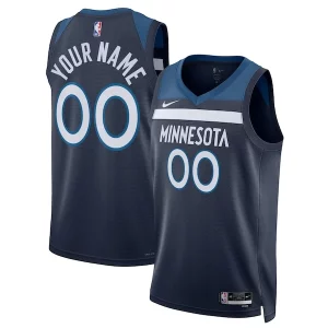 Minnesota Timberwolves Nike Unisex Swingman Custom Jersey Navy Icon Edition