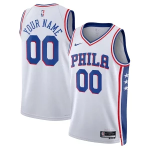 Philadelphia 76ers Nike Unisex 2022/23 Swingman Custom Jersey White Association Edition