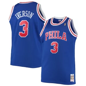 Allen Iverson Philadelphia 76ers 1996/97 Big & Tall Hardwood Classics Swingman Jersey Royal/Black/Red/White
