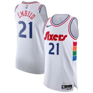 Joel Embiid Philadelphia 76ers Nike 2024/25 Authentic Player Jersey City Edition White