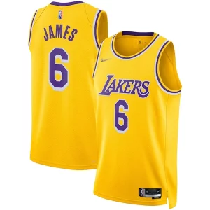 LeBron James Los Angeles Lakers Nike 2021/22 Diamond Swingman Jersey Icon Edition Gold
