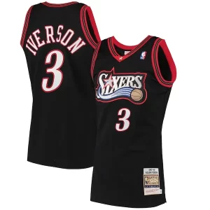 Allen Iverson Philadelphia 76ers 1997/98 Hardwood Classics Authentic Jersey Black