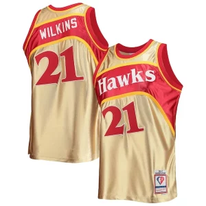 Dominique Wilkins Atlanta Hawks 75th Anniversary 1986/87 Hardwood Classics Swingman Jersey Gold
