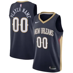 New Orleans Pelicans Nike Swingman Custom Jersey Navy Icon Edition