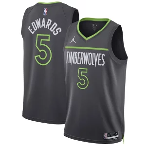 Anthony Edwards Minnesota Timberwolves Jordan Brand Unisex Swingman Jersey Statement Edition Charcoal