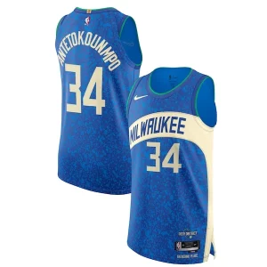 Nike Giannis Antetokounmpo Milwaukee Bucks Authentic Jersey City Edition Blue