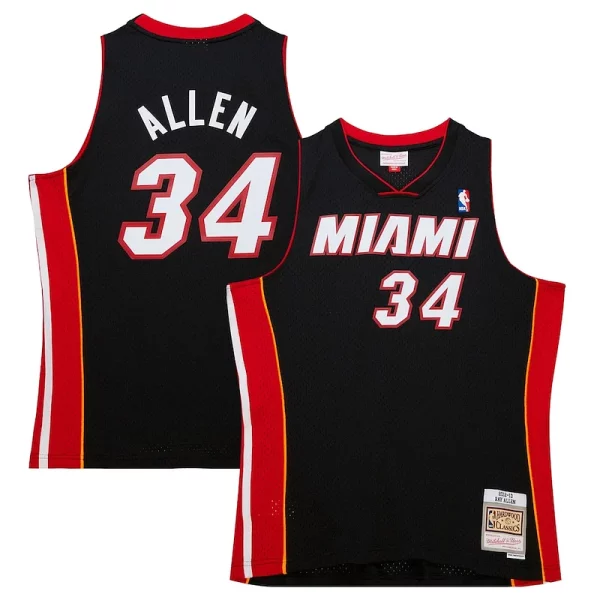 Ray Allen Miami Heat Hardwood Classics Swingman Jersey Black