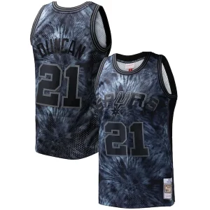 Tim Duncan San Antonio Spurs Hardwood Classics 1998/99 Tie-Dye Swingman Jersey Black